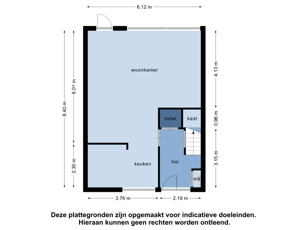 Bekijk plattegrond van Begane grond van Boerhaavelaan 42