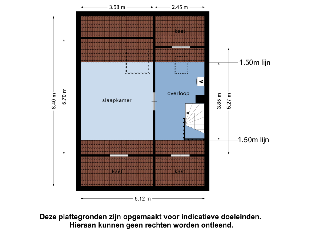 Bekijk plattegrond van 2e verdieping van Boerhaavelaan 42