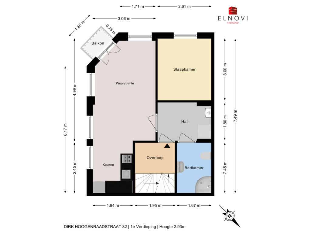 Bekijk plattegrond van 1e Verdieping van Dirk Hoogenraadstraat 80