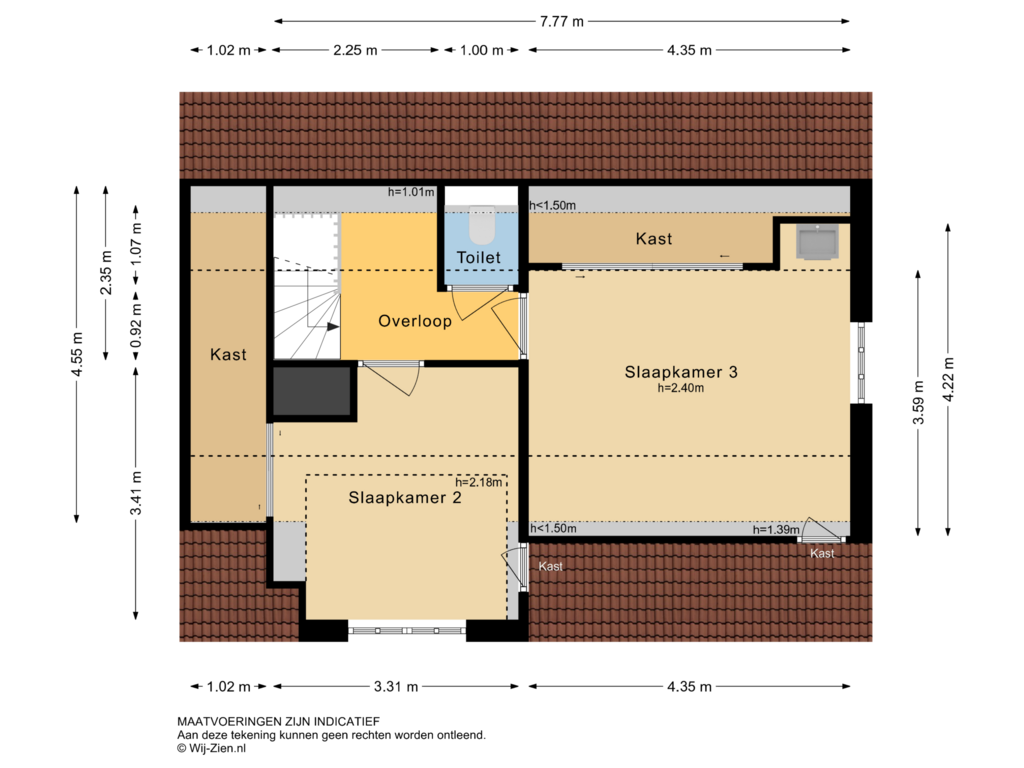 Bekijk plattegrond van Eerste Verdieping van Bergstoep 29