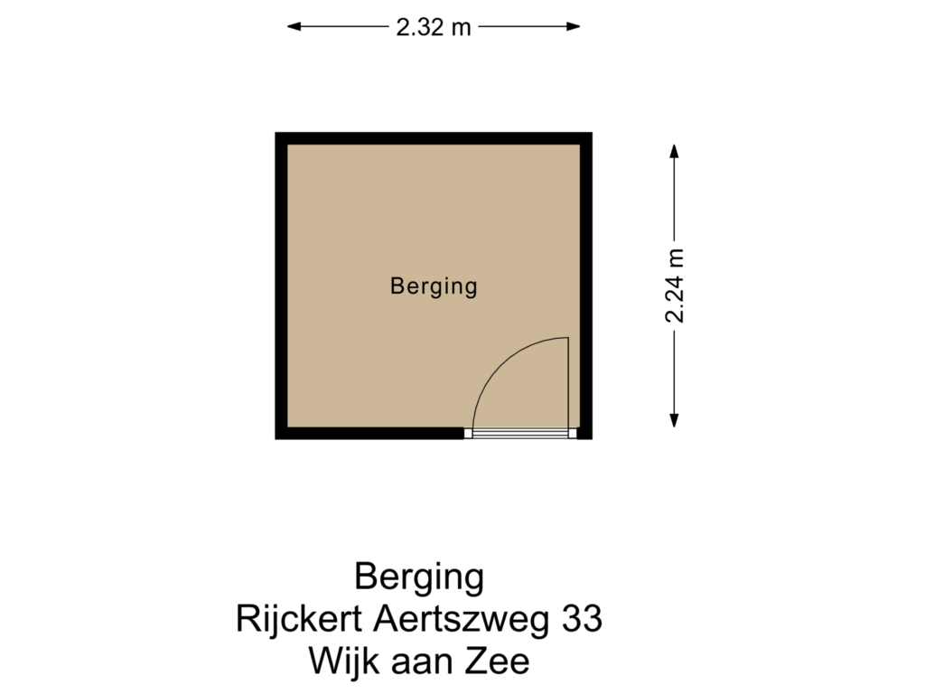 Bekijk plattegrond van Berging van Rijckert Aertszweg 33