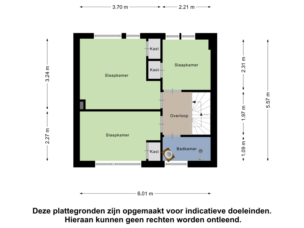 View floorplan of Eerste Verdieping of Prins Bernhardstraat 47