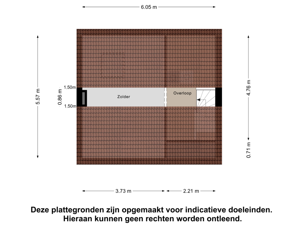 View floorplan of Tweede verdieping of Prins Bernhardstraat 47