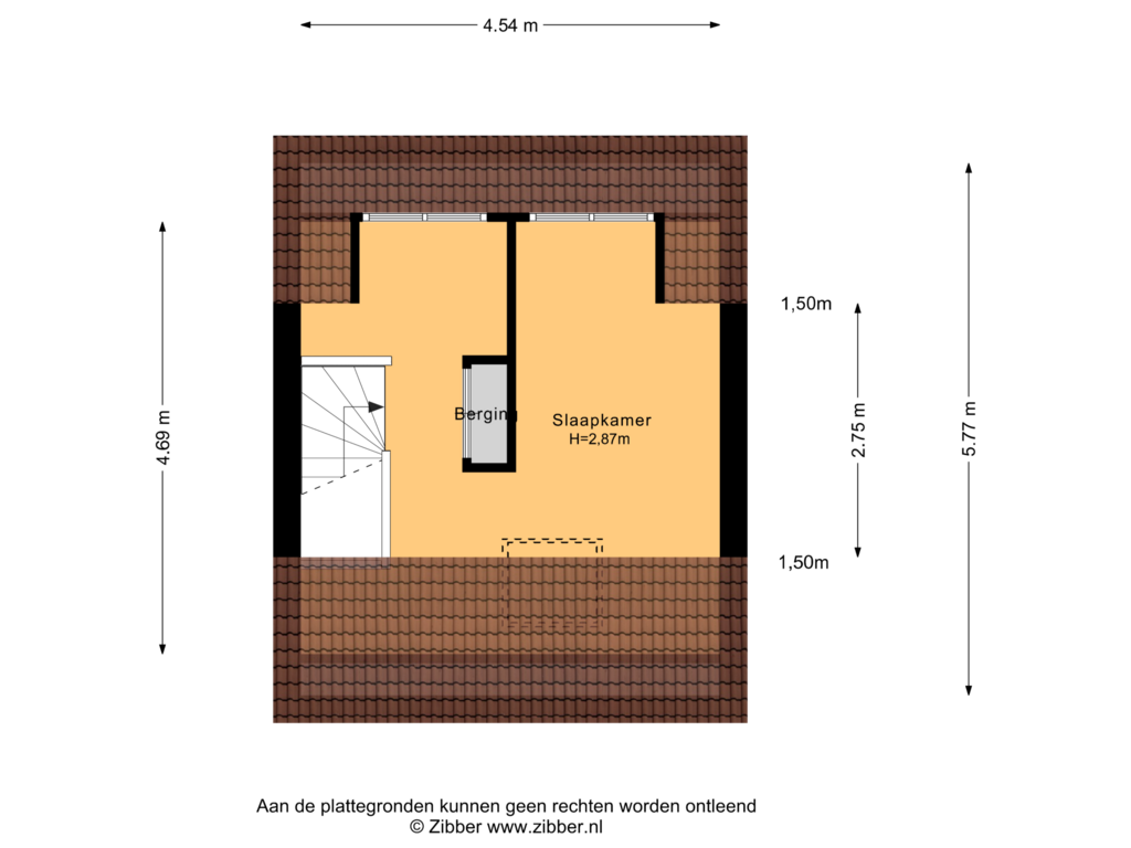 Bekijk plattegrond van Tweede Verdieping van Claverenbladstraat 37