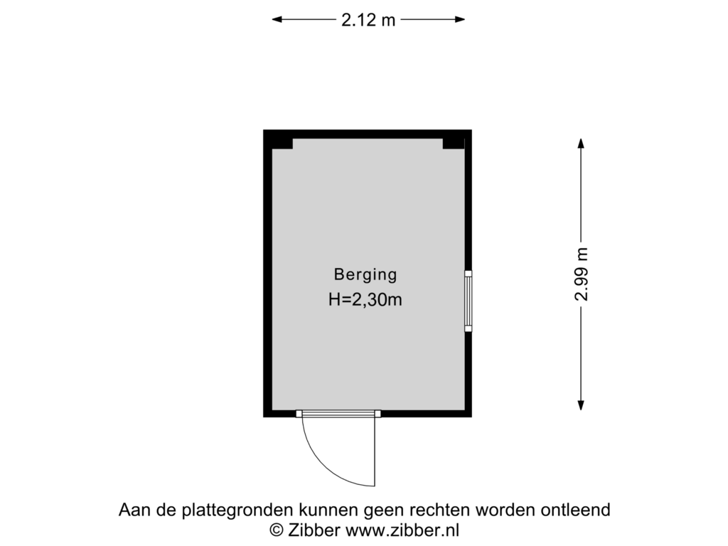 Bekijk plattegrond van Berging van Claverenbladstraat 37