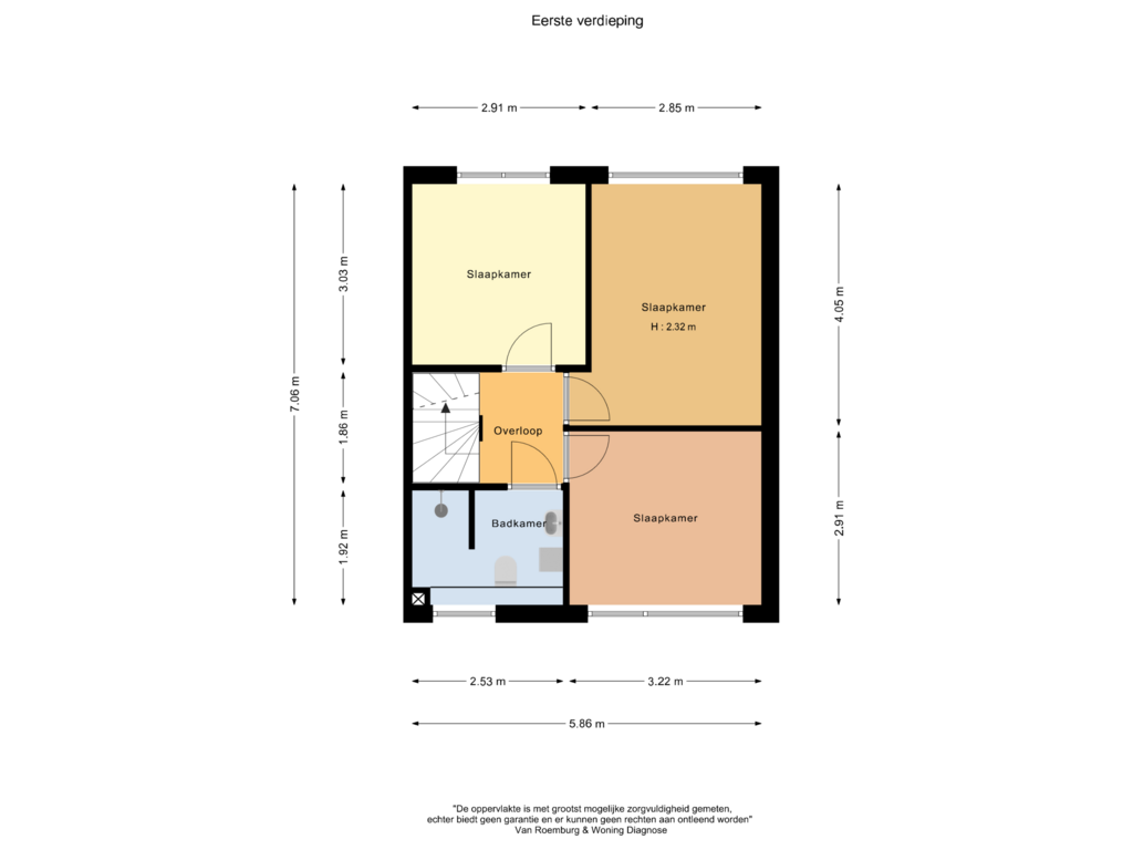 Bekijk plattegrond van Eerste verdieping van Wethouder van Damlaan 28