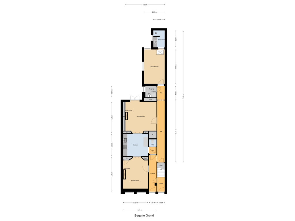 Bekijk plattegrond van  Begane Grond van Badhuisstraat 55