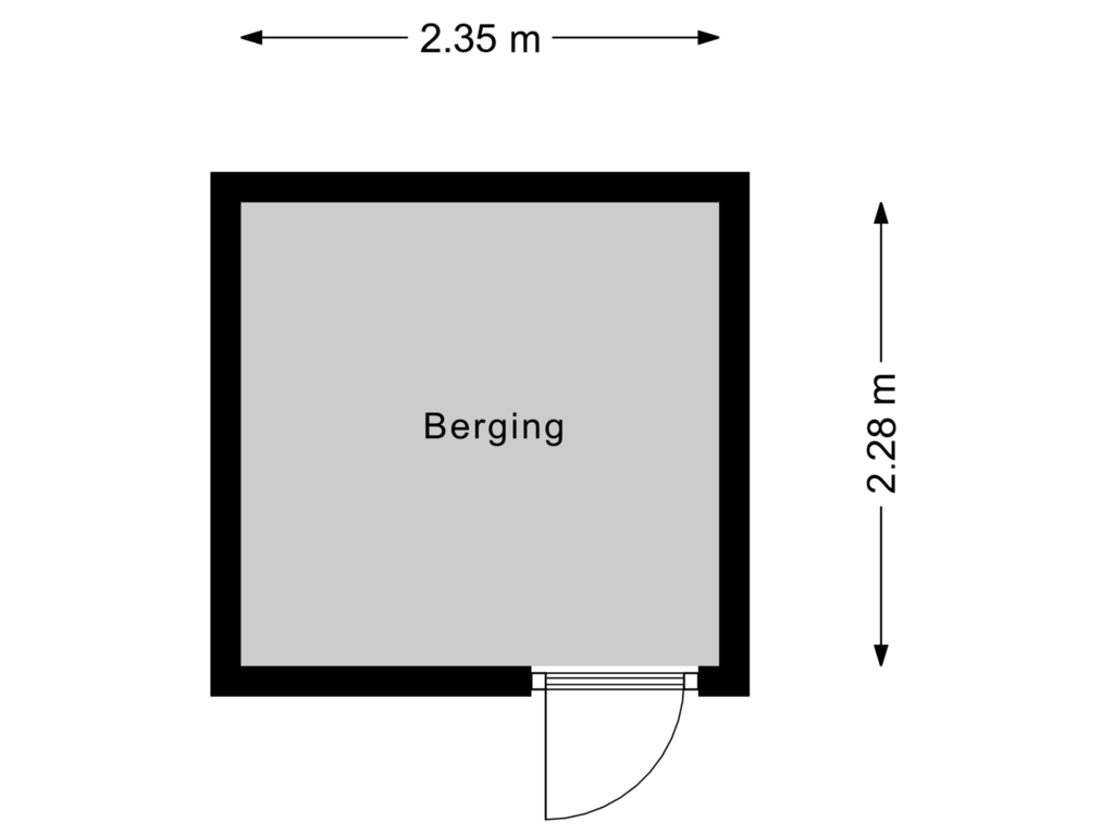 Bekijk plattegrond van Berging van Hoofdstraat 17-B