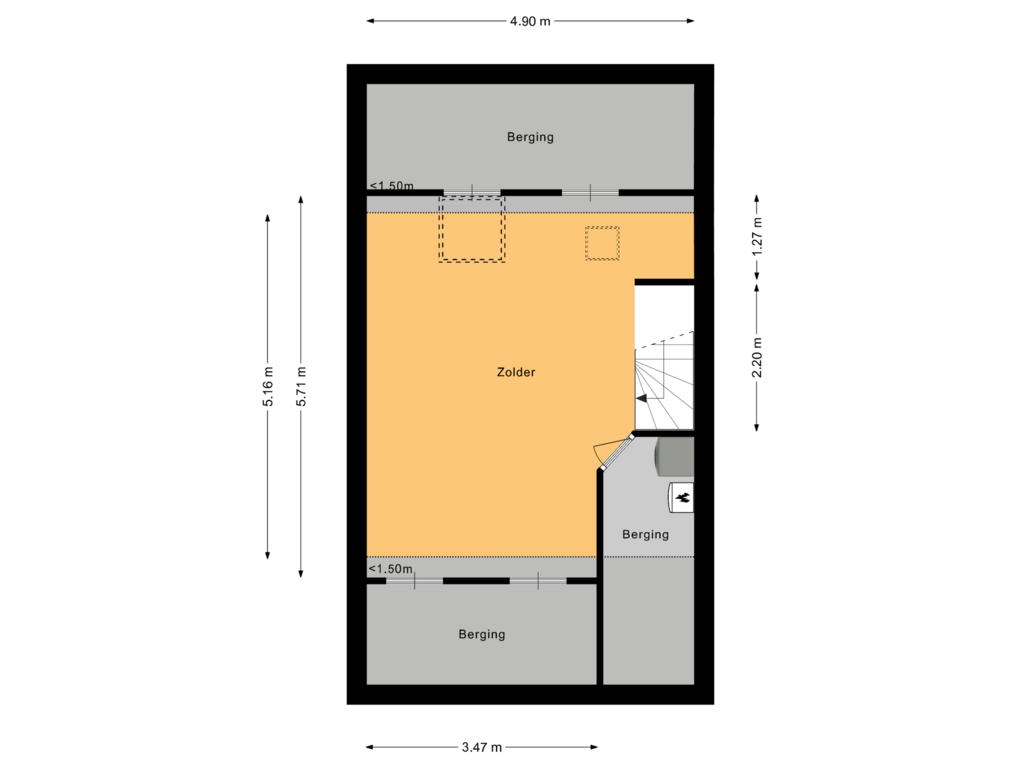 Bekijk plattegrond van Tweede verdieping van Willem Alexanderhof 21