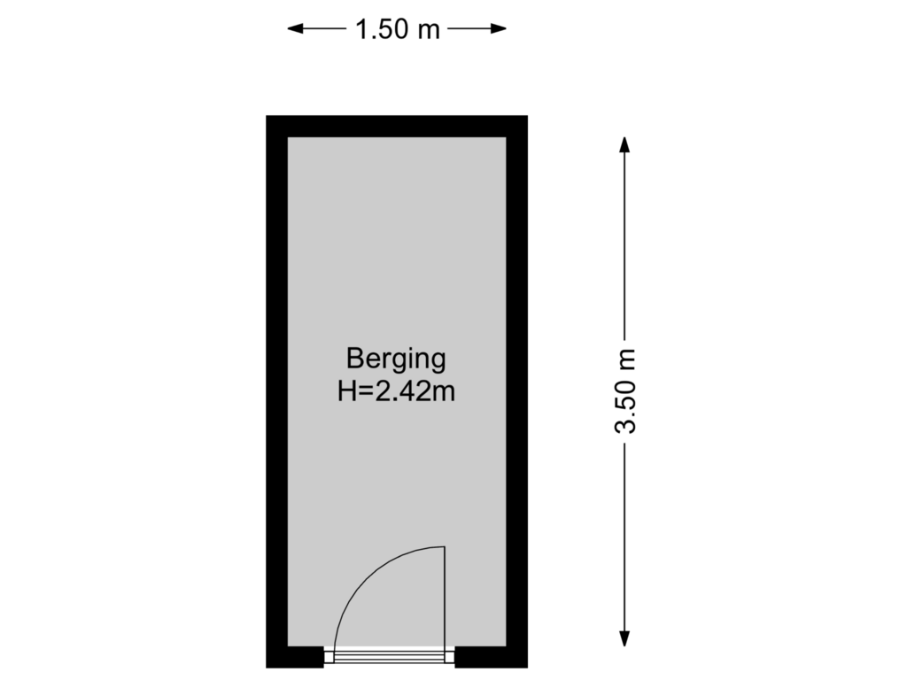 View floorplan of Berging of Annie M.G. Schmidtstraat 45