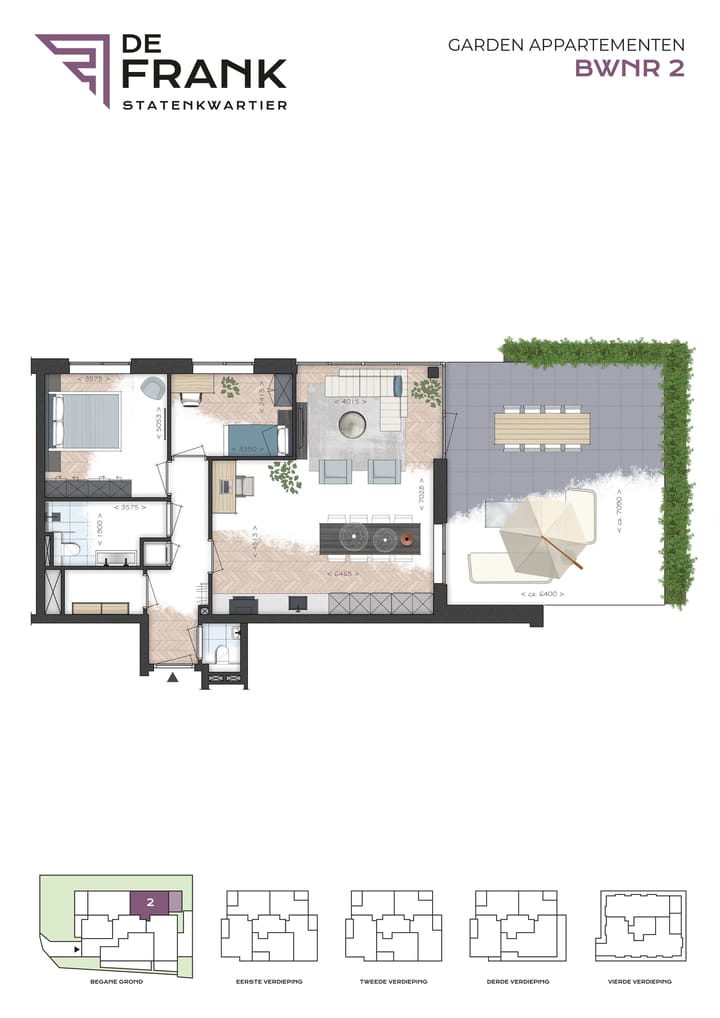 Foto 10 van De Frank, Garden appartementen (Bouwnr. 2)