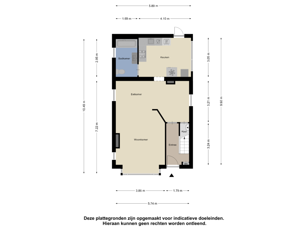 Bekijk plattegrond van Begane grond van Stoofstraat 46