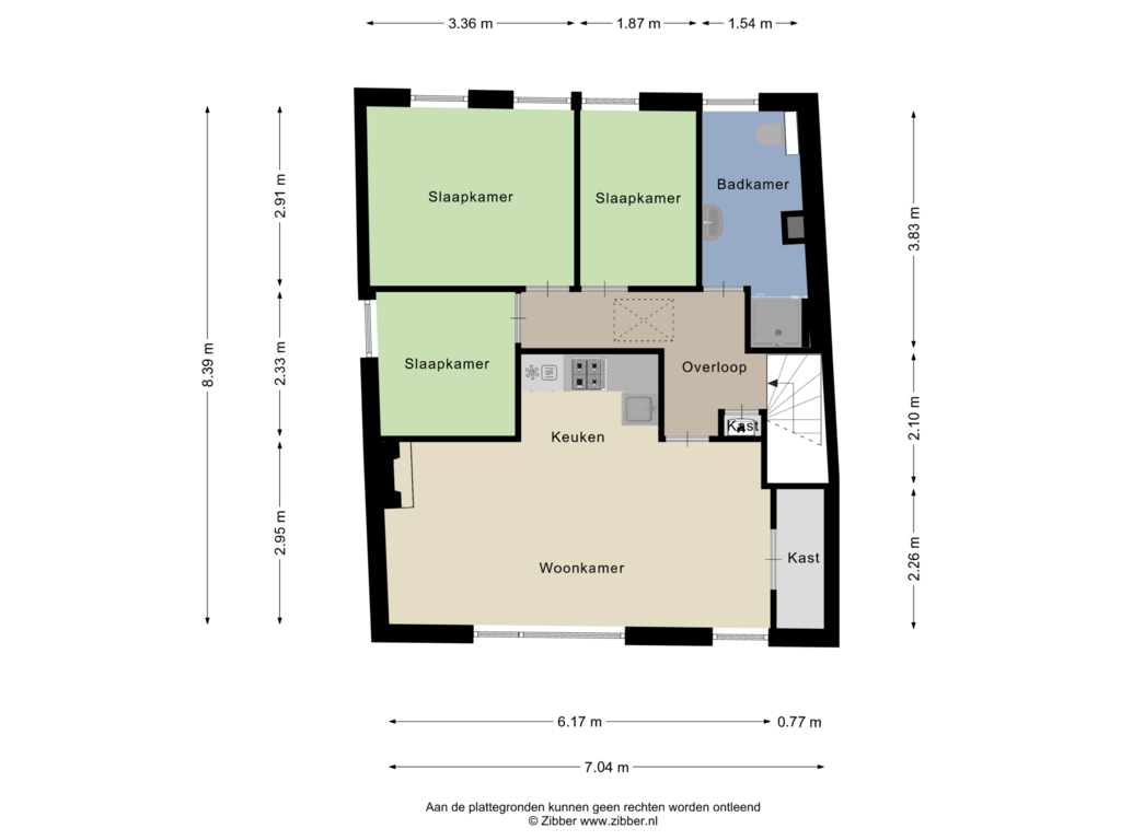 Bekijk plattegrond van Eerste Verdieping van Berkstraat 20