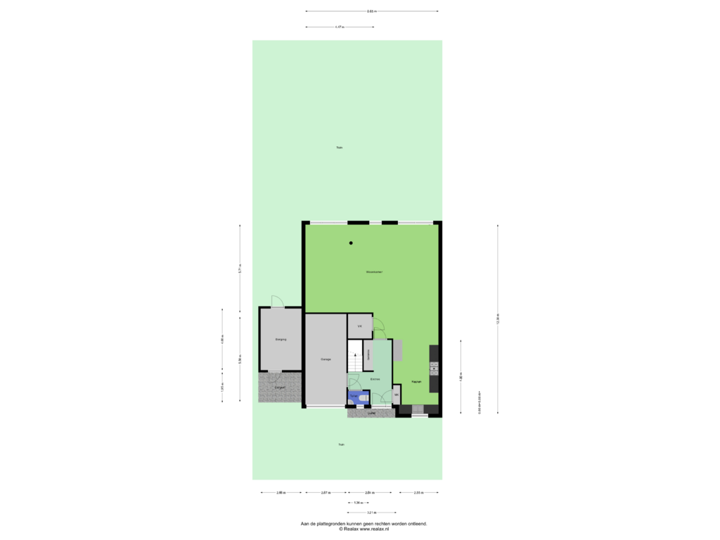 Bekijk plattegrond van Begane grond Tuin van Dwergbieslaan 7