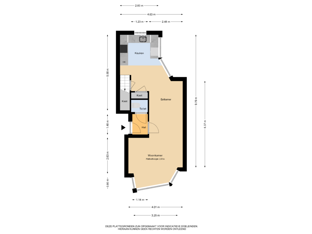 Bekijk plattegrond van 1e verdieping van Aplein 14