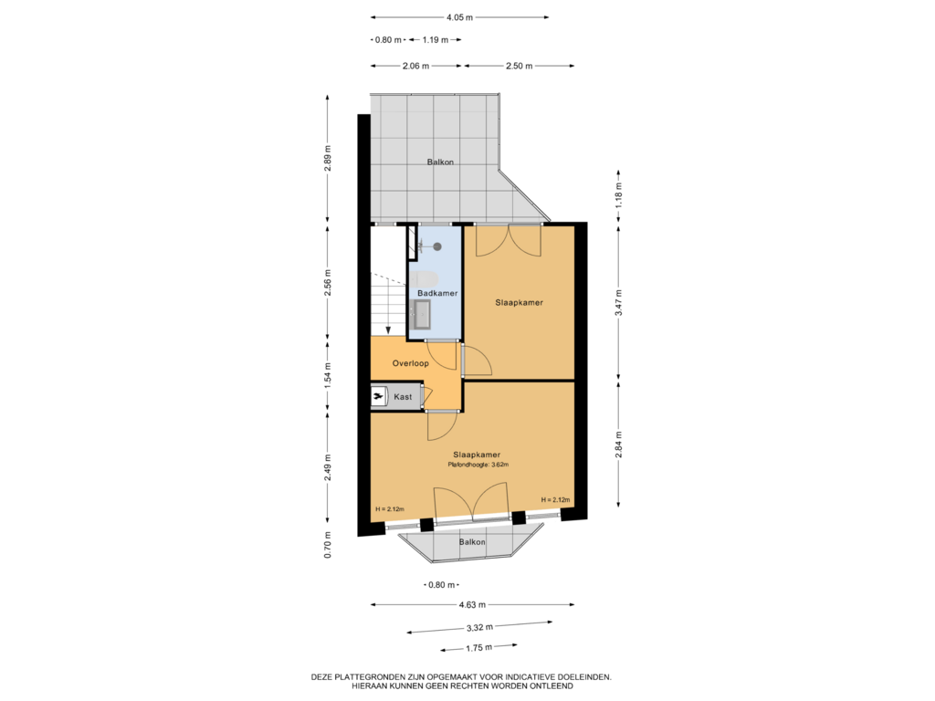 Bekijk plattegrond van 2e verdieping van Aplein 14