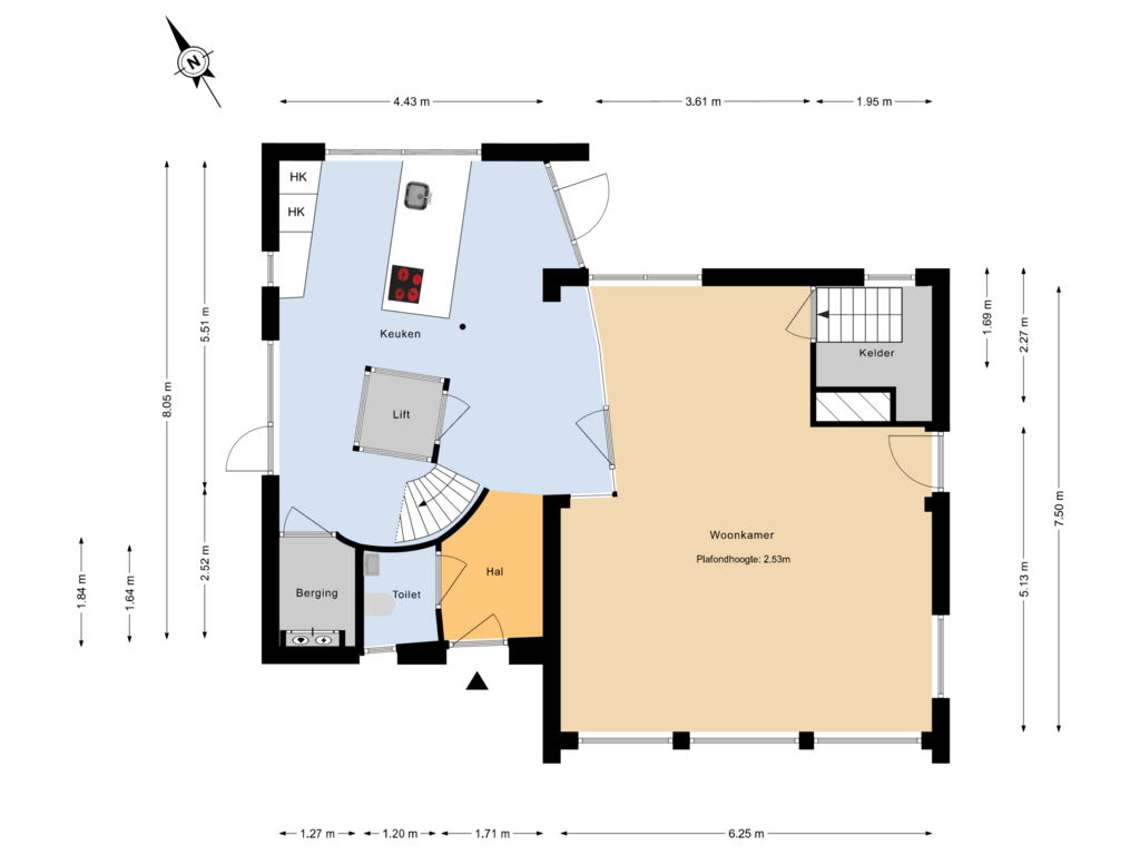 Bekijk plattegrond van Begane grond van Joppelaan 5