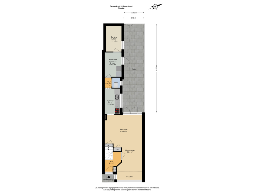 Bekijk plattegrond van Situatie van Berkelstraat 24