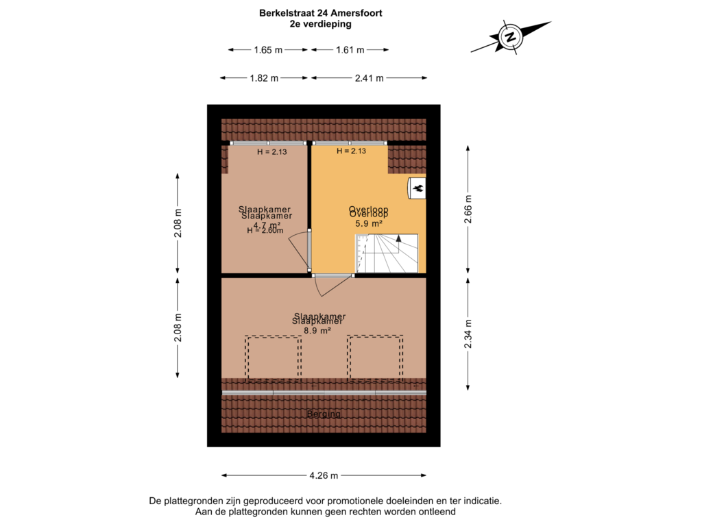 Bekijk plattegrond van 2e verdieping van Berkelstraat 24