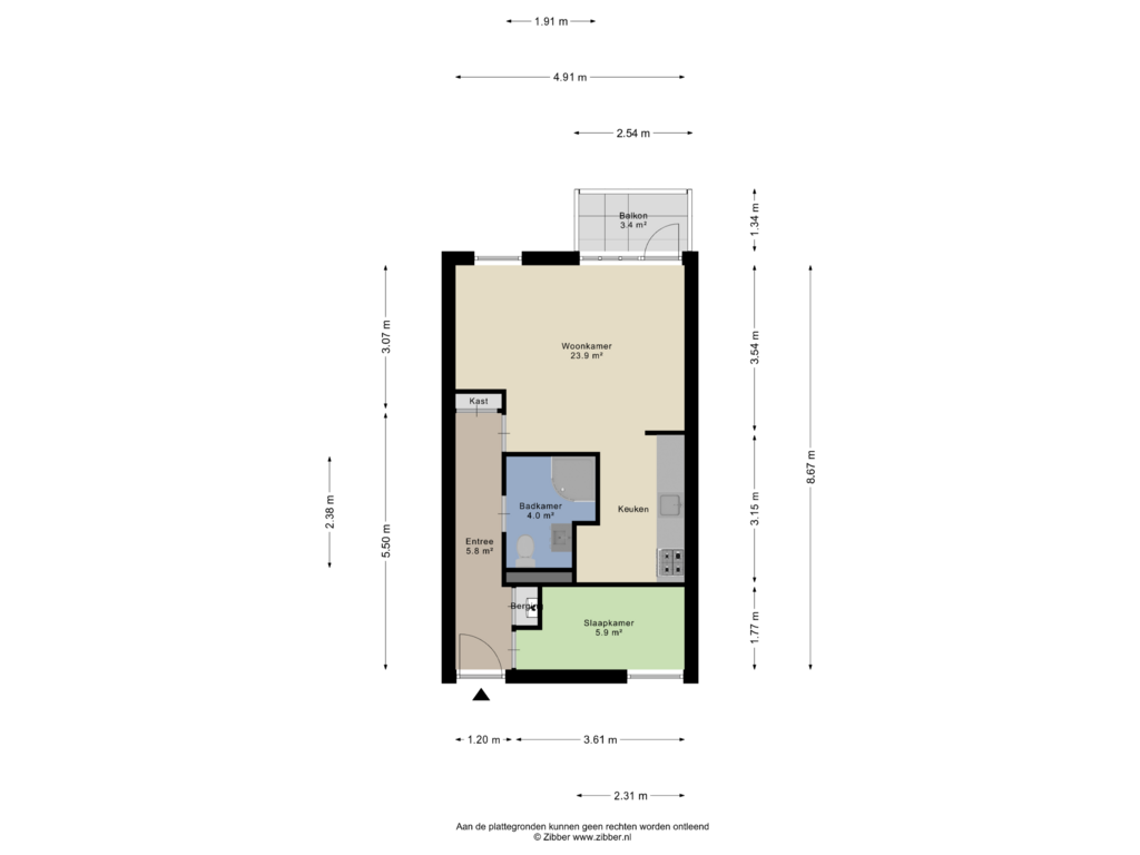 Bekijk plattegrond van Appartement van Grift 83