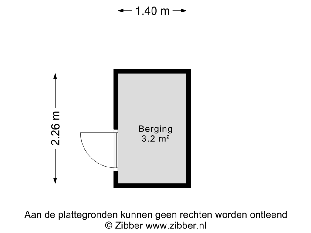 Bekijk plattegrond van Berging van Grift 83