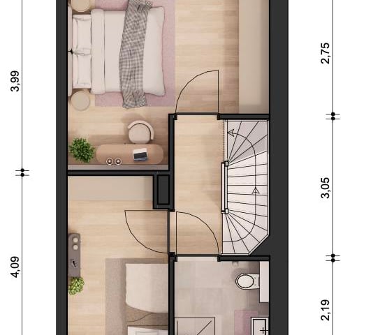 Bekijk foto 5 van 2-onder-1 kapwoning (Bouwnr. 2)