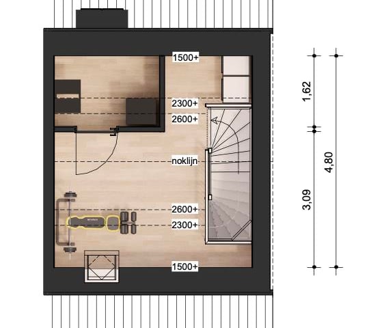 Bekijk foto 6 van 2-onder-1 kapwoning (Bouwnr. 3)