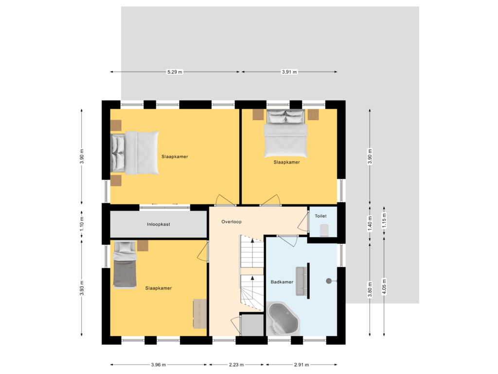 Bekijk plattegrond van 1e Verdieping van De Leemboer 8