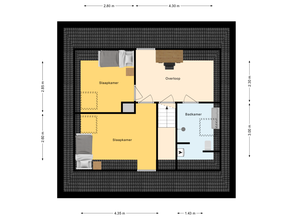 Bekijk plattegrond van 2e Verdieping van De Leemboer 8