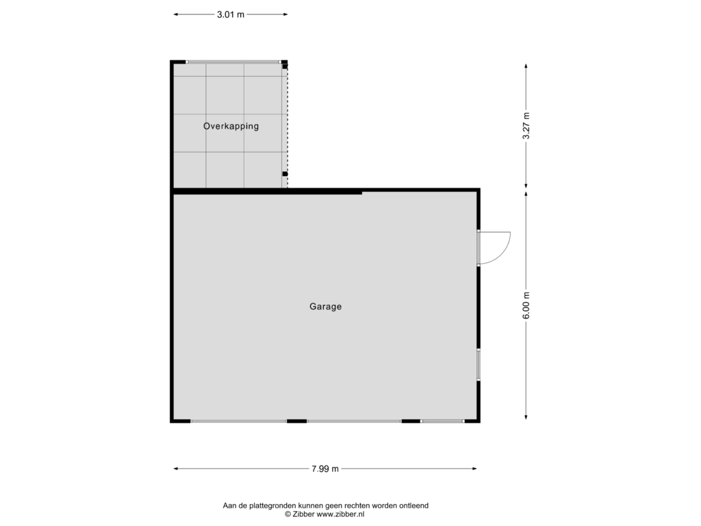 Bekijk plattegrond van Garage van Hoge Dijk 110