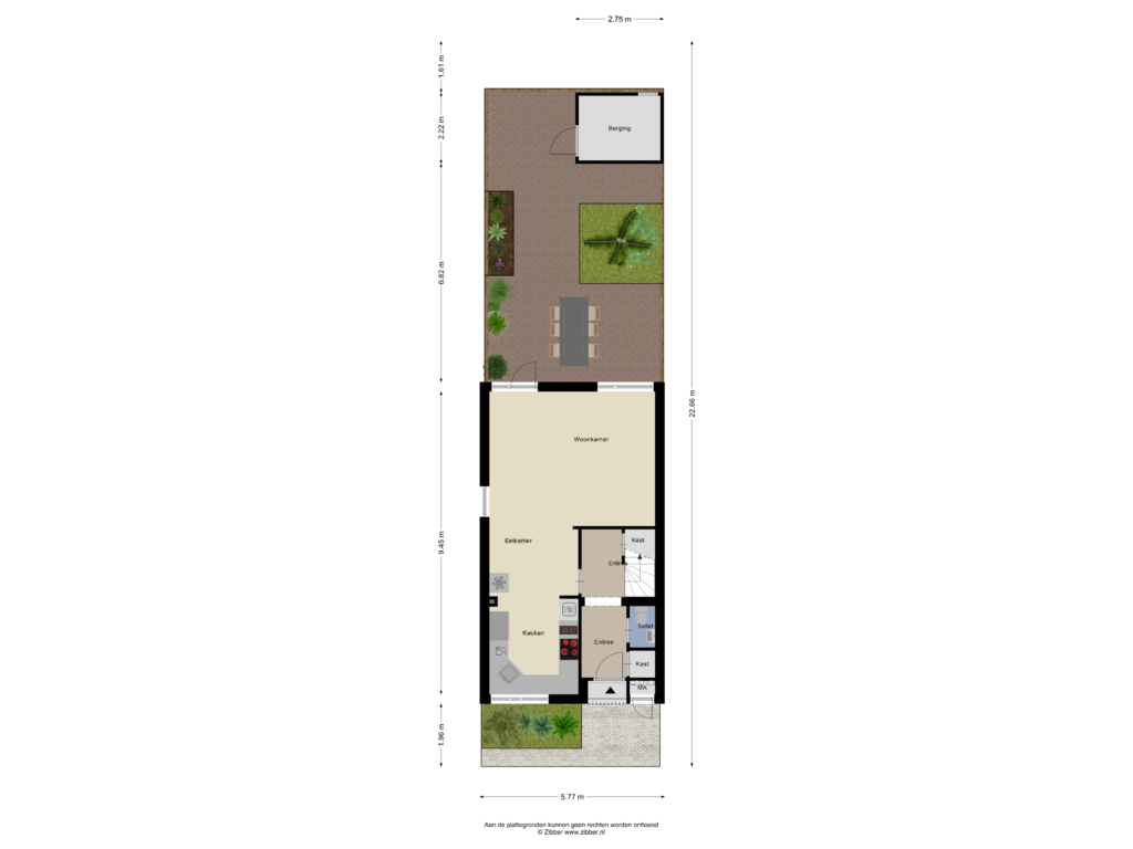 Bekijk plattegrond van Begane Grond  Tuin van Smidstraat 11