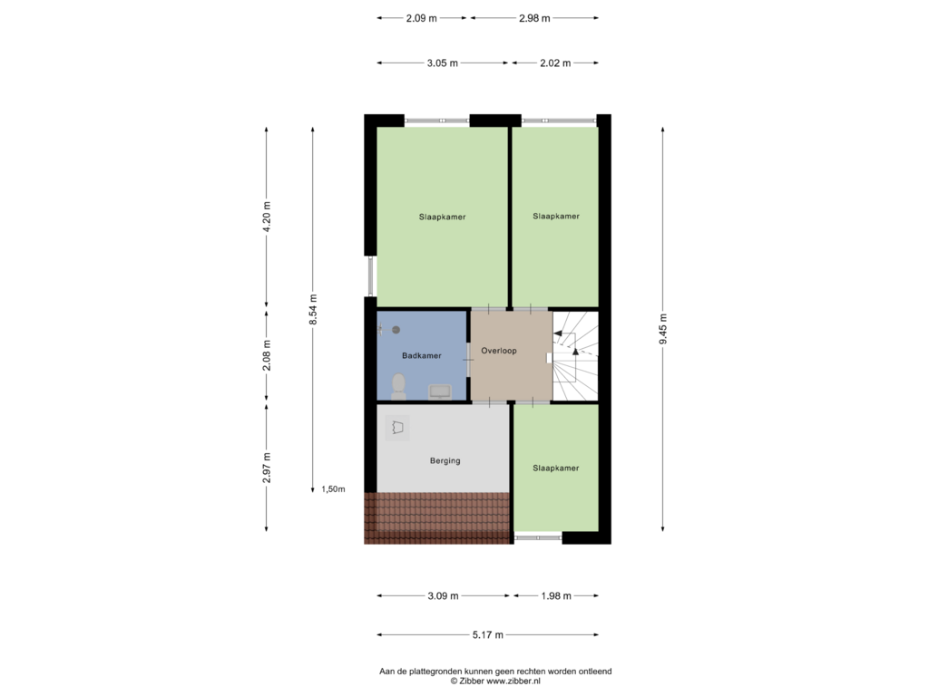 Bekijk plattegrond van Eerste Verdieping van Smidstraat 11