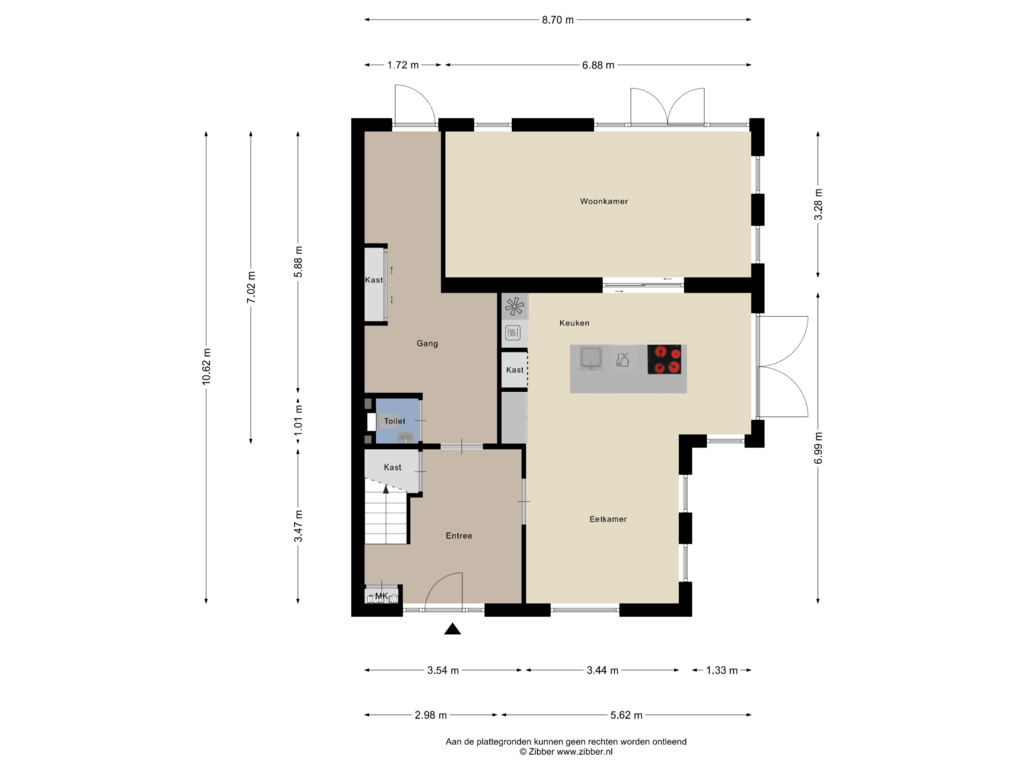 Bekijk plattegrond van Begane grond van Van Coothstraat 12