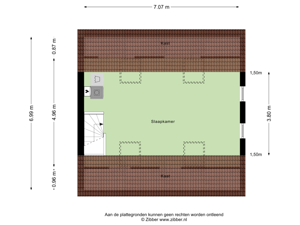 Bekijk plattegrond van Tweede verdieping van Van Coothstraat 12