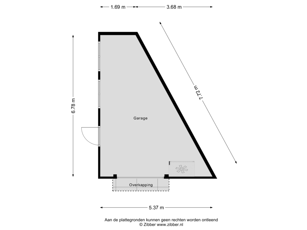 Bekijk plattegrond van Garage van Ruiterpad 2