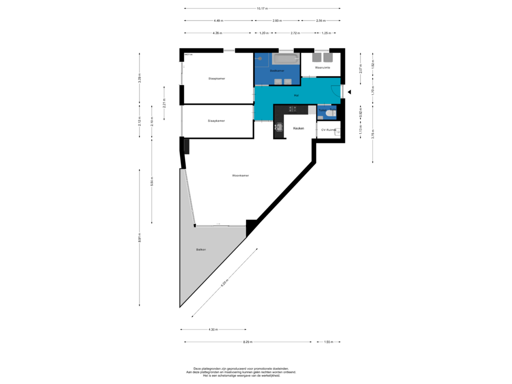 Bekijk plattegrond van Appartement van Annie Foorestraat 32