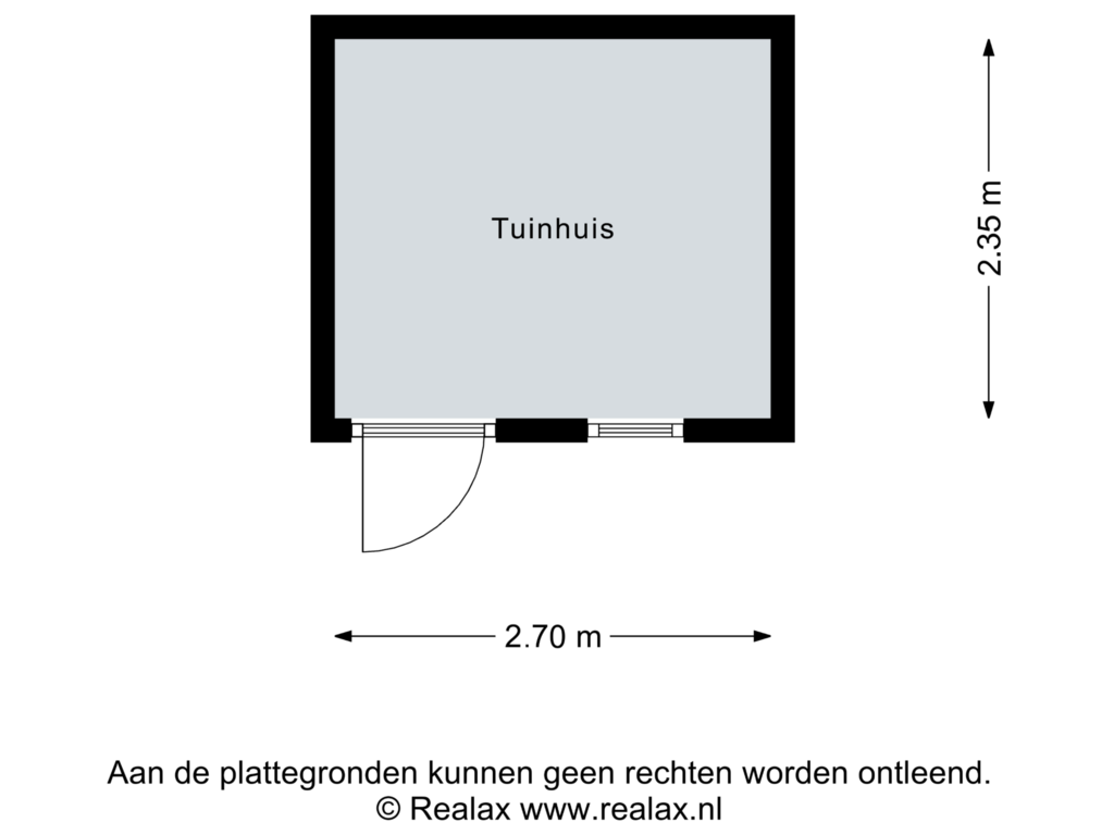 Bekijk plattegrond van Tuinhuis 1 van Oranjestraat 80