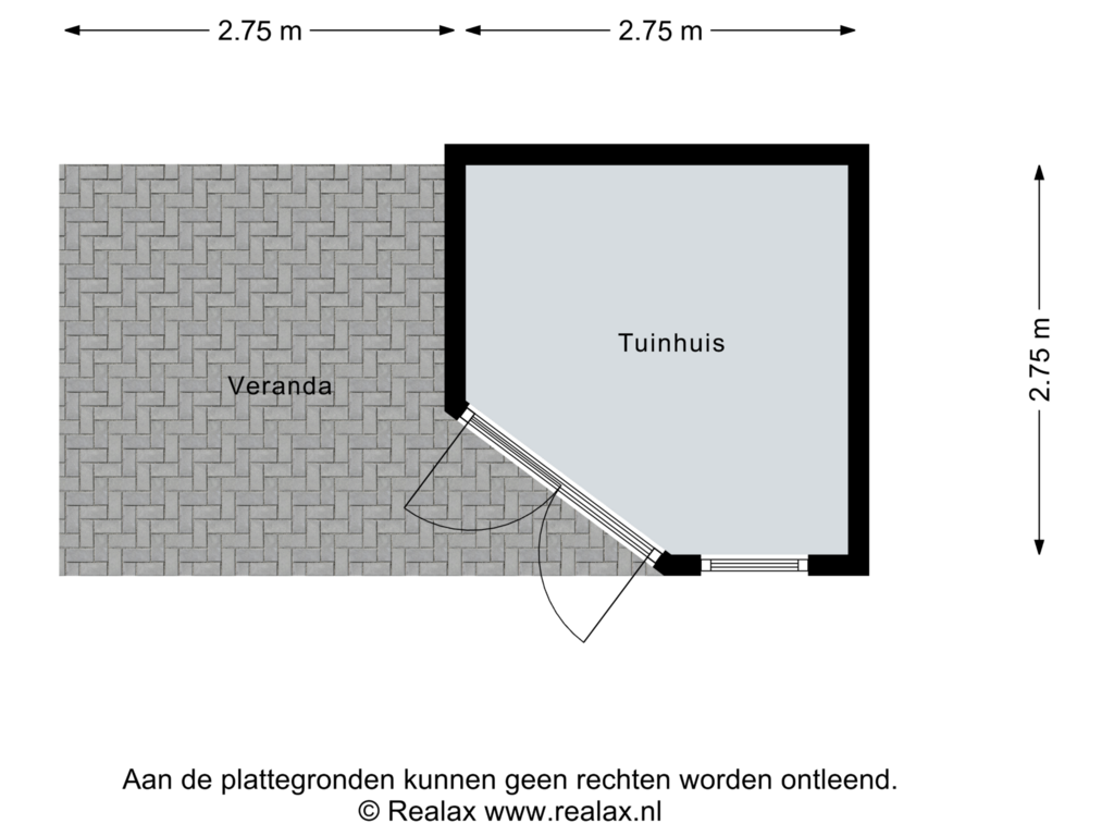 Bekijk plattegrond van Tuinhuis 2 van Oranjestraat 80