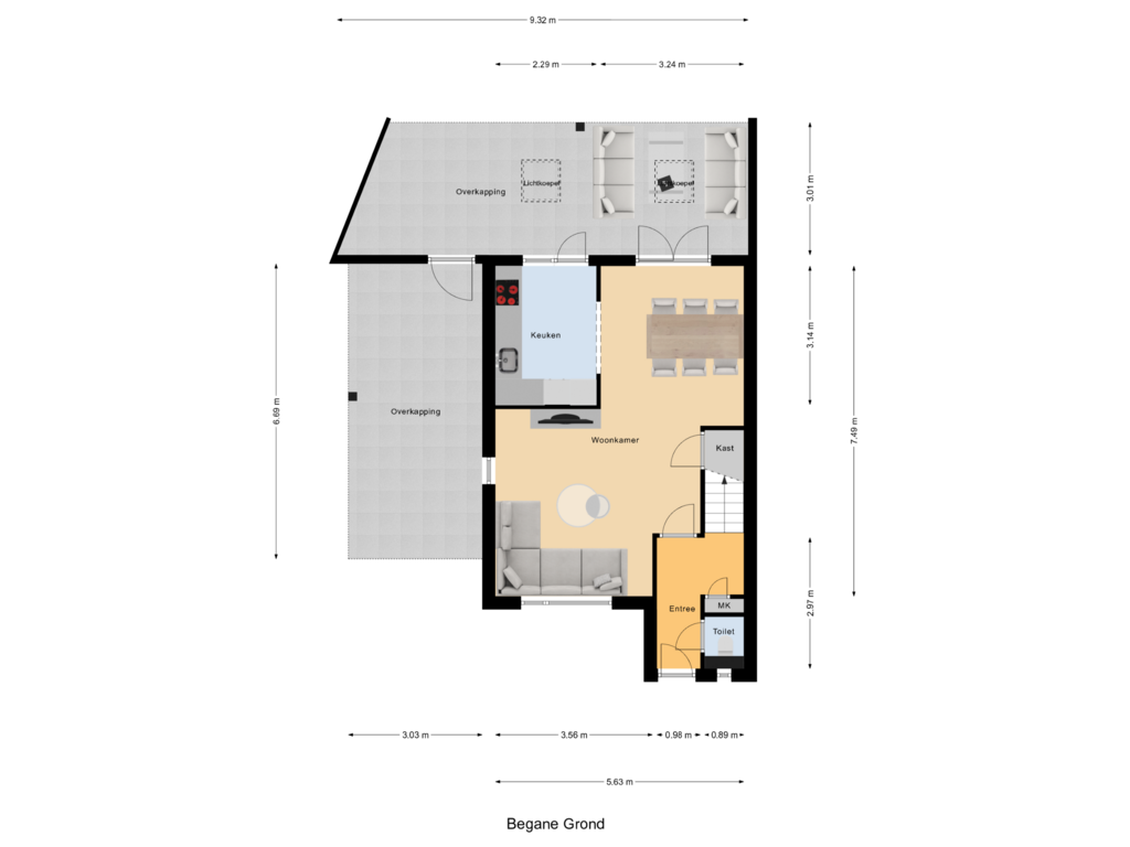 Bekijk plattegrond van Begane Grond van Luyckershofke 75