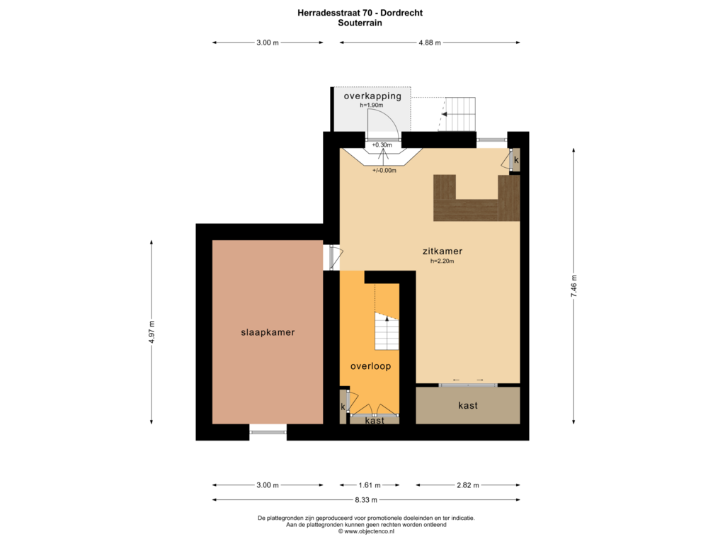 Bekijk plattegrond van Souterrain van Herradesstraat 70