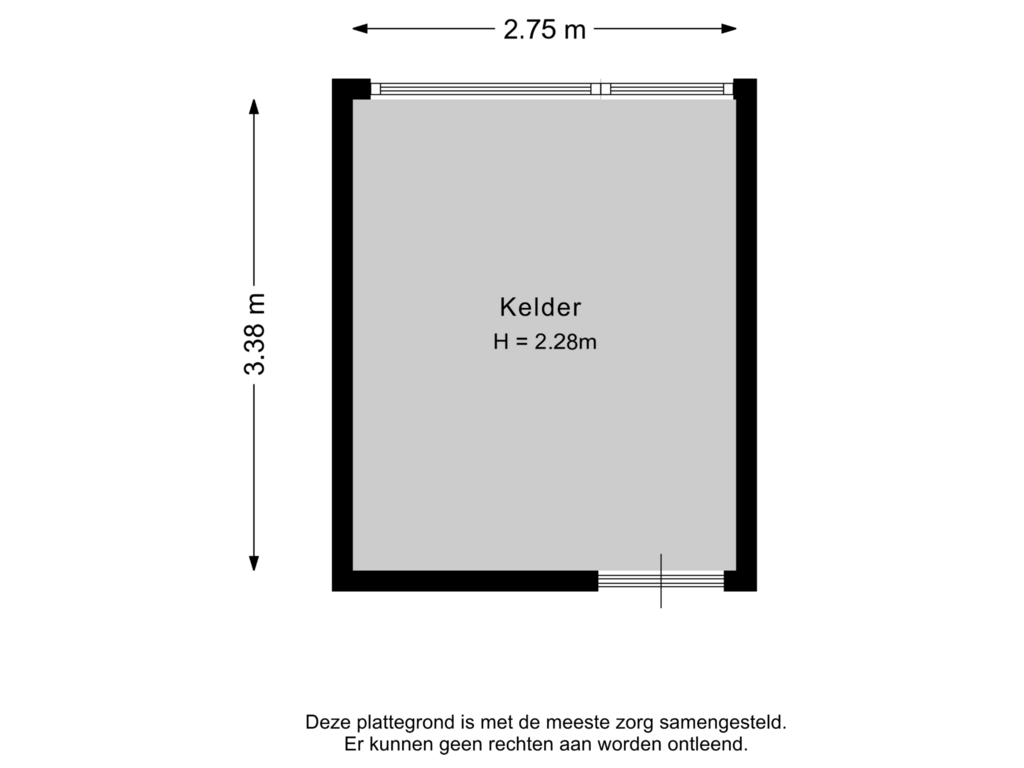 Bekijk plattegrond van Kelder van Abersonlaan 9-II