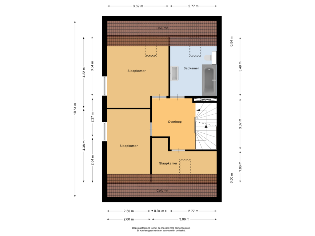 View floorplan of Eerste verdieping of Poppeswegje 27-B