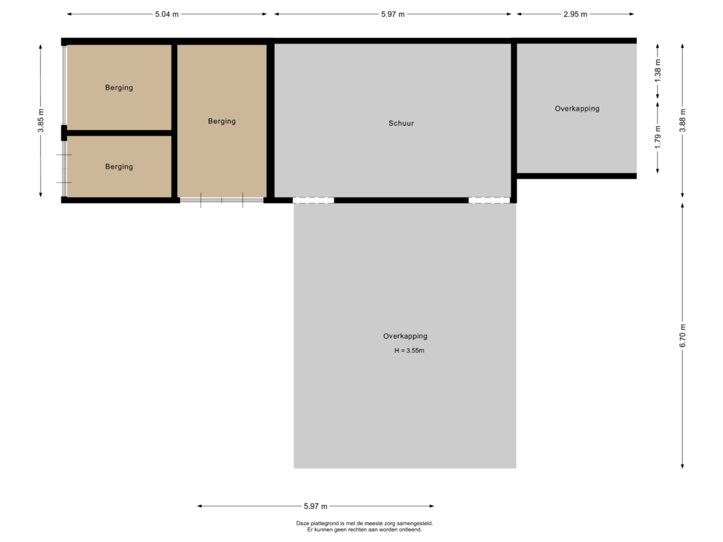 View floorplan of Berging of Poppeswegje 27-B