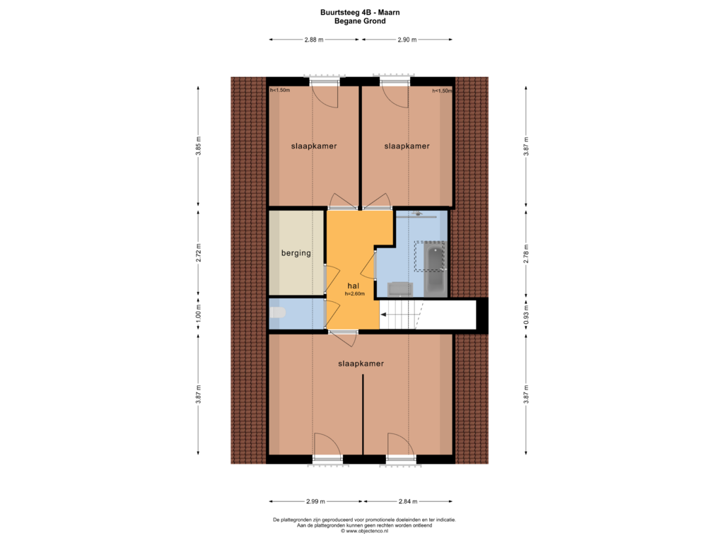 Bekijk plattegrond van EERSTE VERDIEPING van Buurtsteeg 4-B