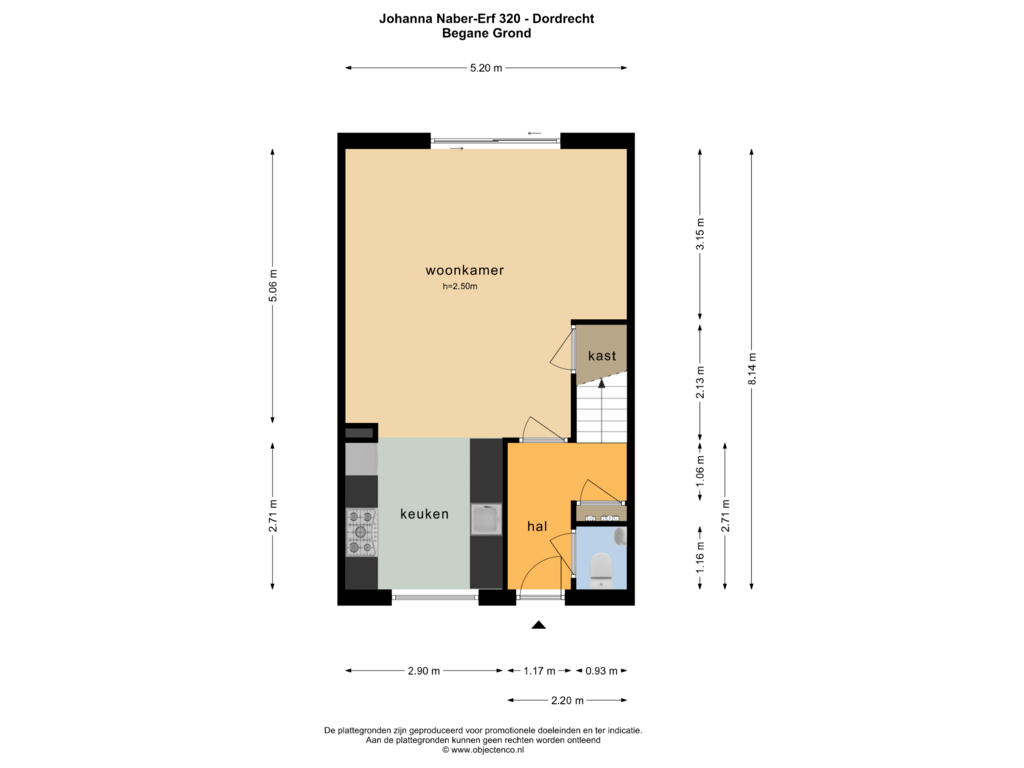 Bekijk plattegrond van BEGANE GROND van Johanna Naber-erf 320