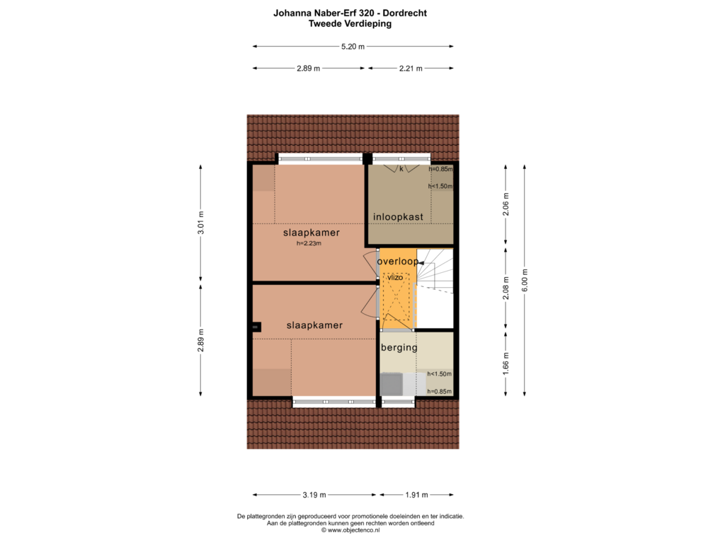 Bekijk plattegrond van TWEEDE VERDIEPING van Johanna Naber-erf 320