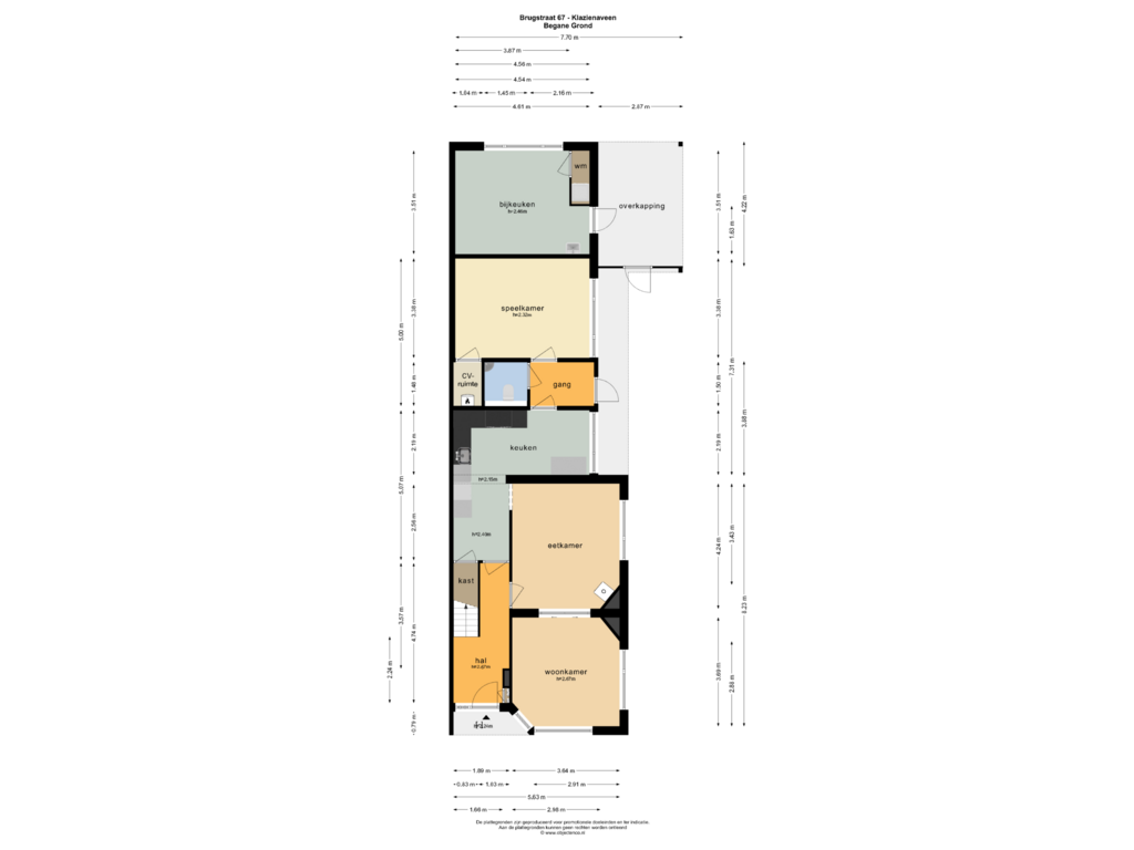 Bekijk plattegrond van BEGANE GROND van Brugstraat 67