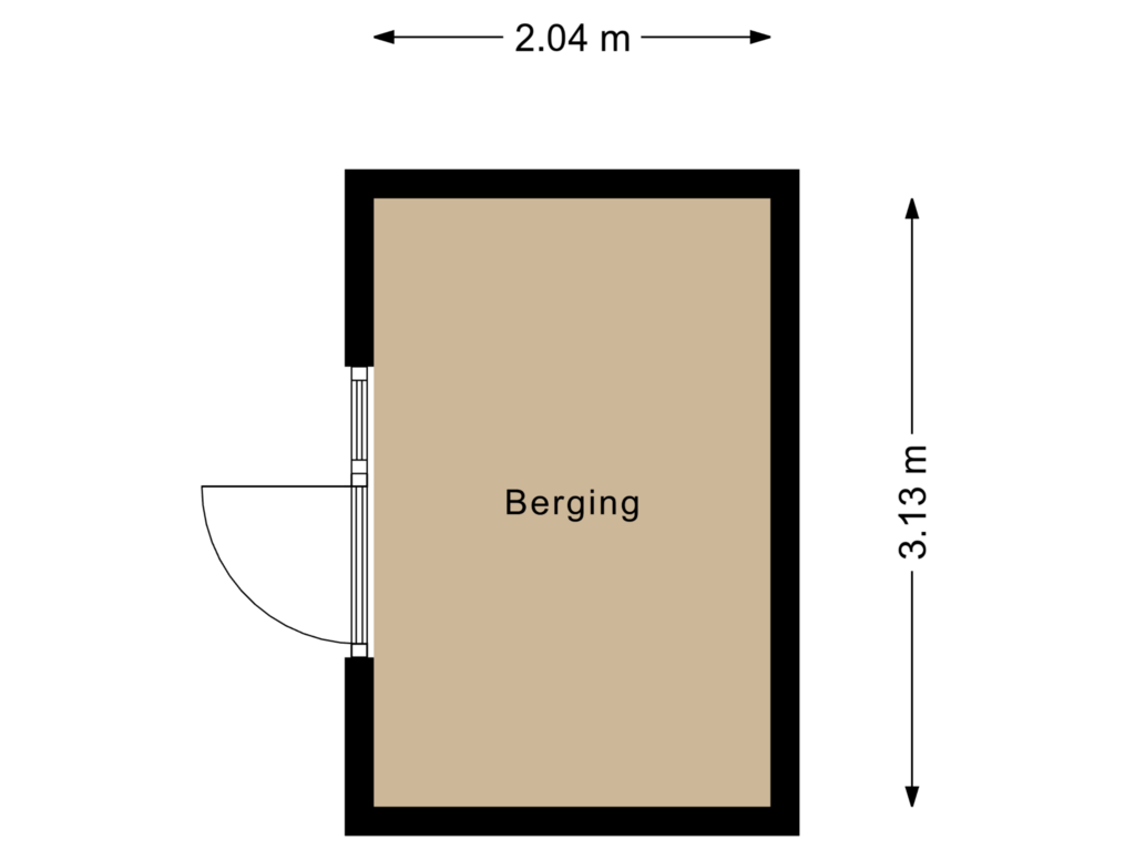 Bekijk plattegrond van Berging van Notaris Steenpoortestraat 20