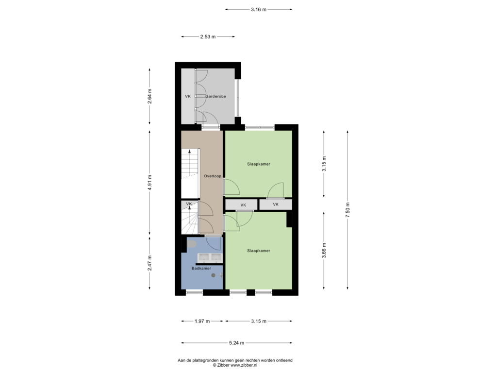 Bekijk plattegrond van Eerste verdieping van Breemarsweg 34