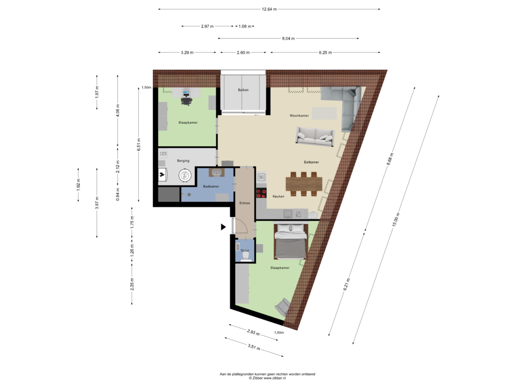 View floorplan of Appartement of Turfberg 75